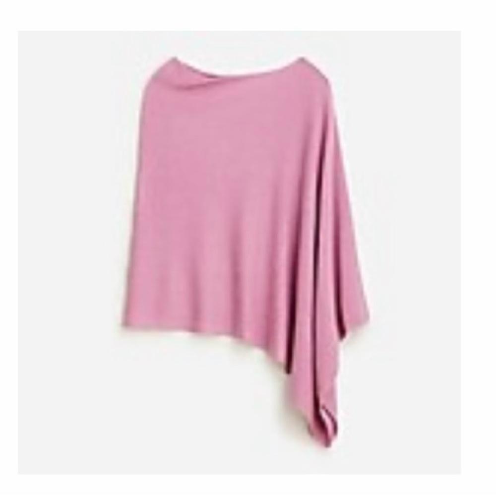 J. Crew Cashmere-wool blend Poncho, Tender Thistle, NWOT